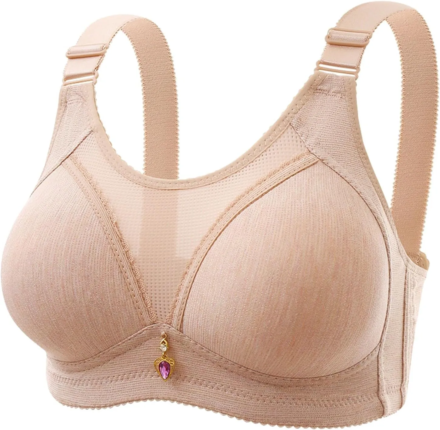 2 Cup Push up Bra with Seamless Smooth Comfort Wirefree T Shirt Womens Bras