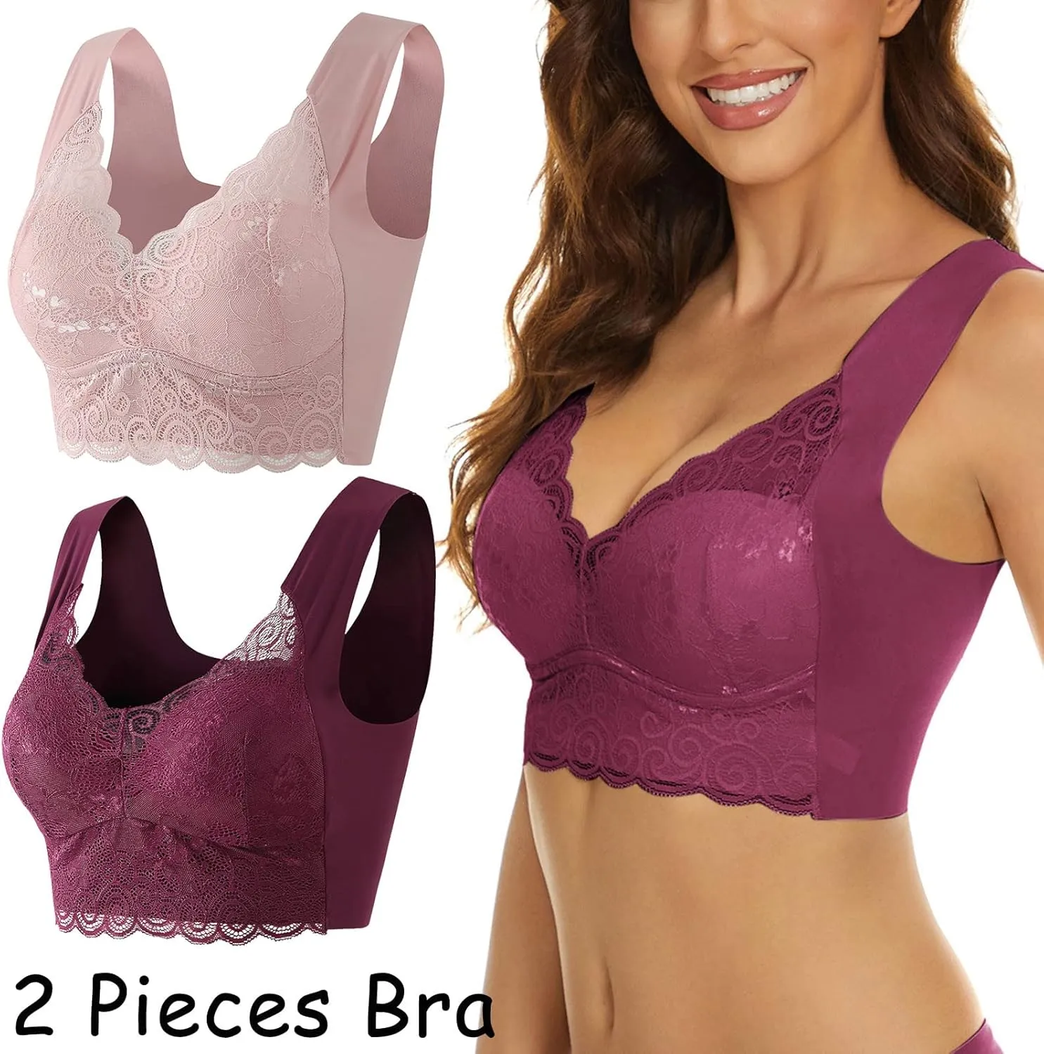 36 C Lace Bra Plus Size Women Underwear Bralette Crop Top Sexy Female Large Push Brassiere for