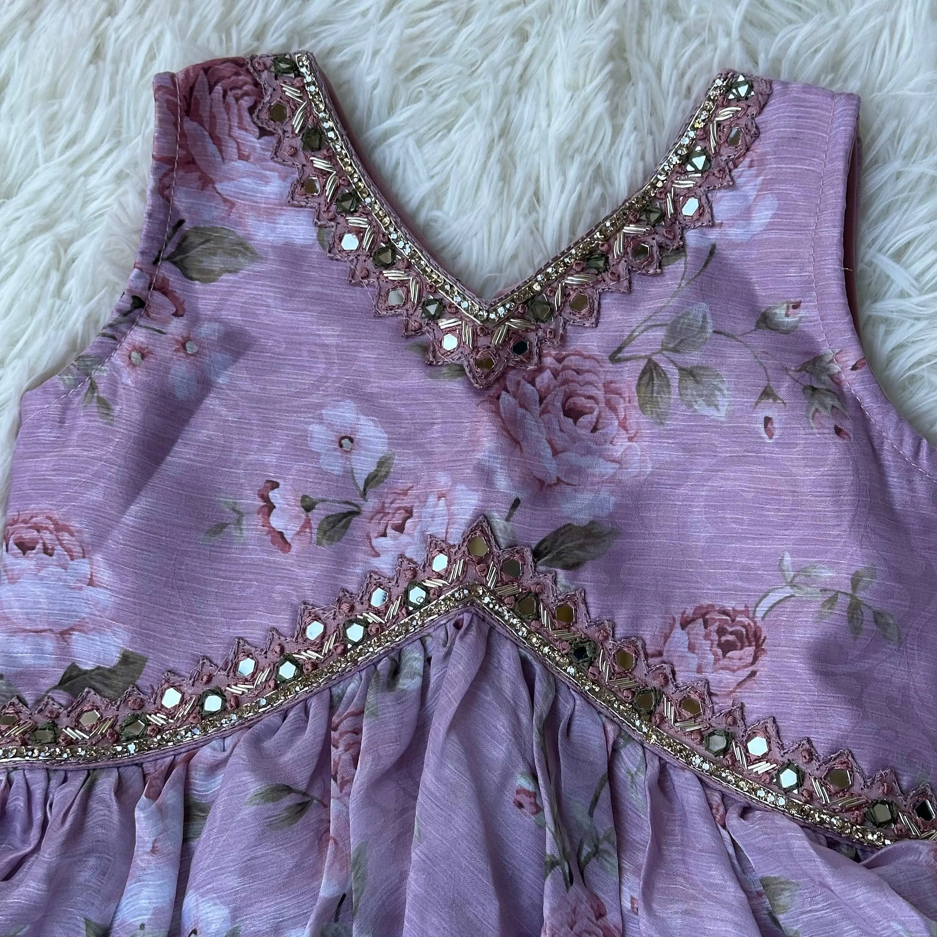 Alia's Pink High-Low Stunner with Sharara