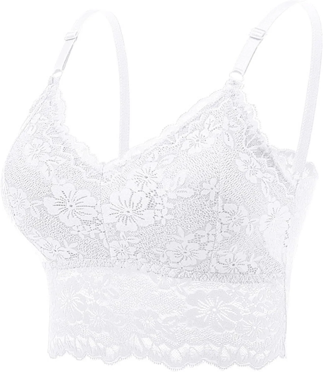 Athletic Bra for Women Sexy Lace s Padded Adjustable Shoulder Sports Non Removable