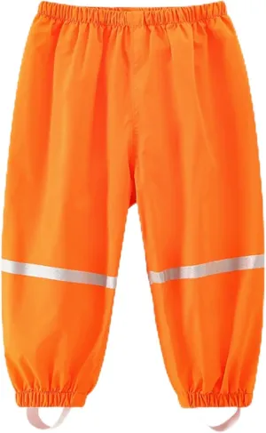 Boys Girls Toddlers Waterproof Rain Pants Mud Proof Lightweight Splash Pants