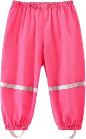 Boys Girls Toddlers Waterproof Rain Pants Mud Proof Lightweight Splash Pants