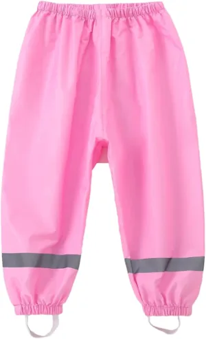 Boys Girls Toddlers Waterproof Rain Pants Mud Proof Lightweight Splash Pants