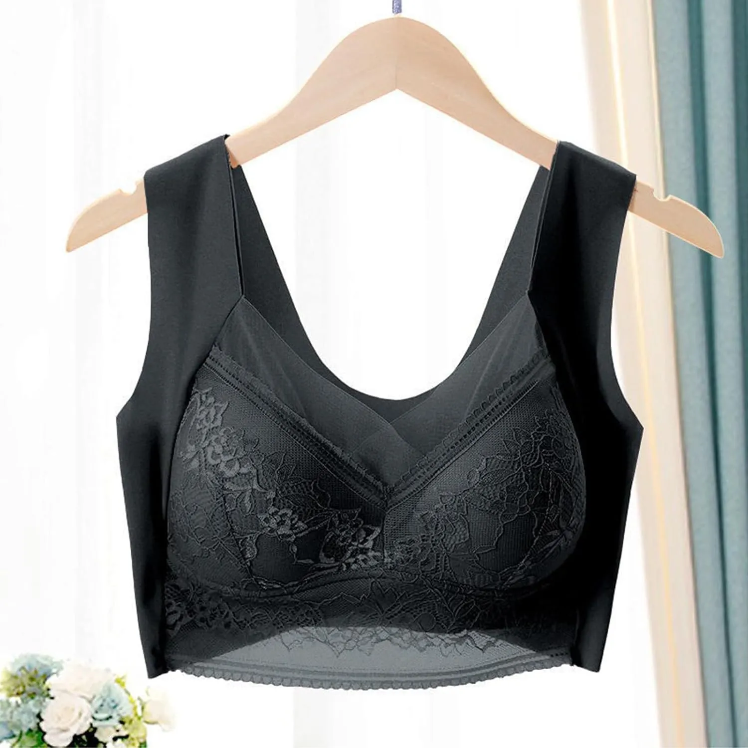 Bra for Women with Support Seamless Smooth Comfort Wirefree T Shirt Sports Cups