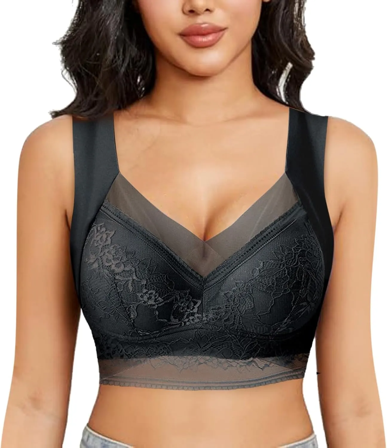 Bra for Women with Support Seamless Smooth Comfort Wirefree T Shirt Sports Cups