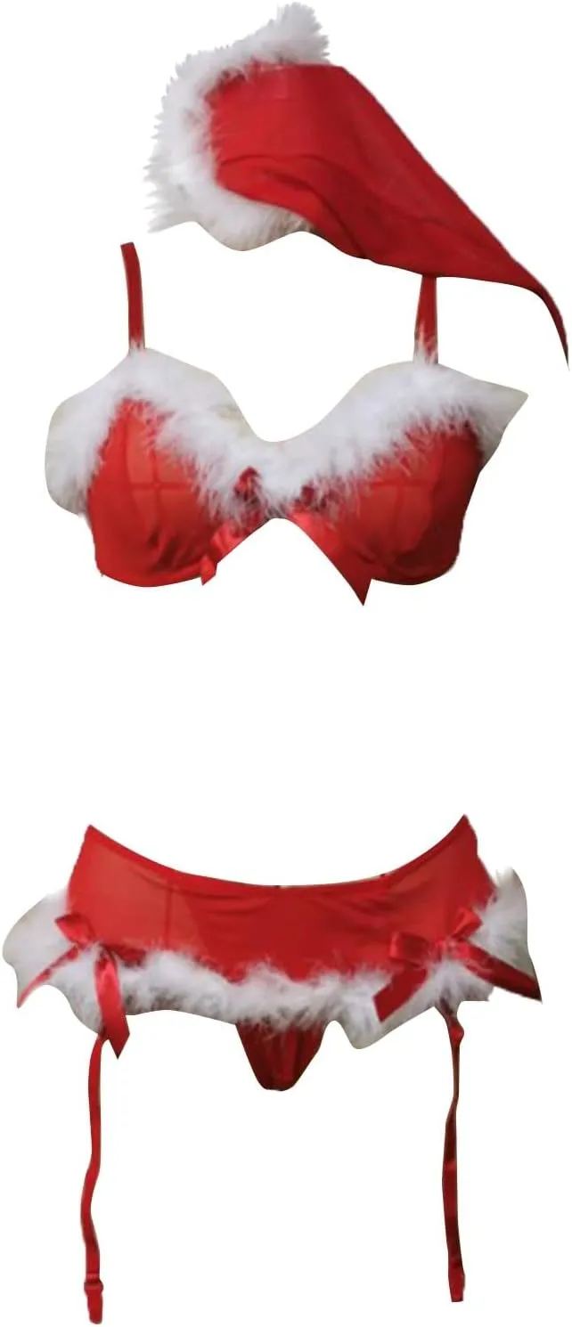 Bra Lingerie for Women Sexy Set Lace Underwear Christmas Day Womens