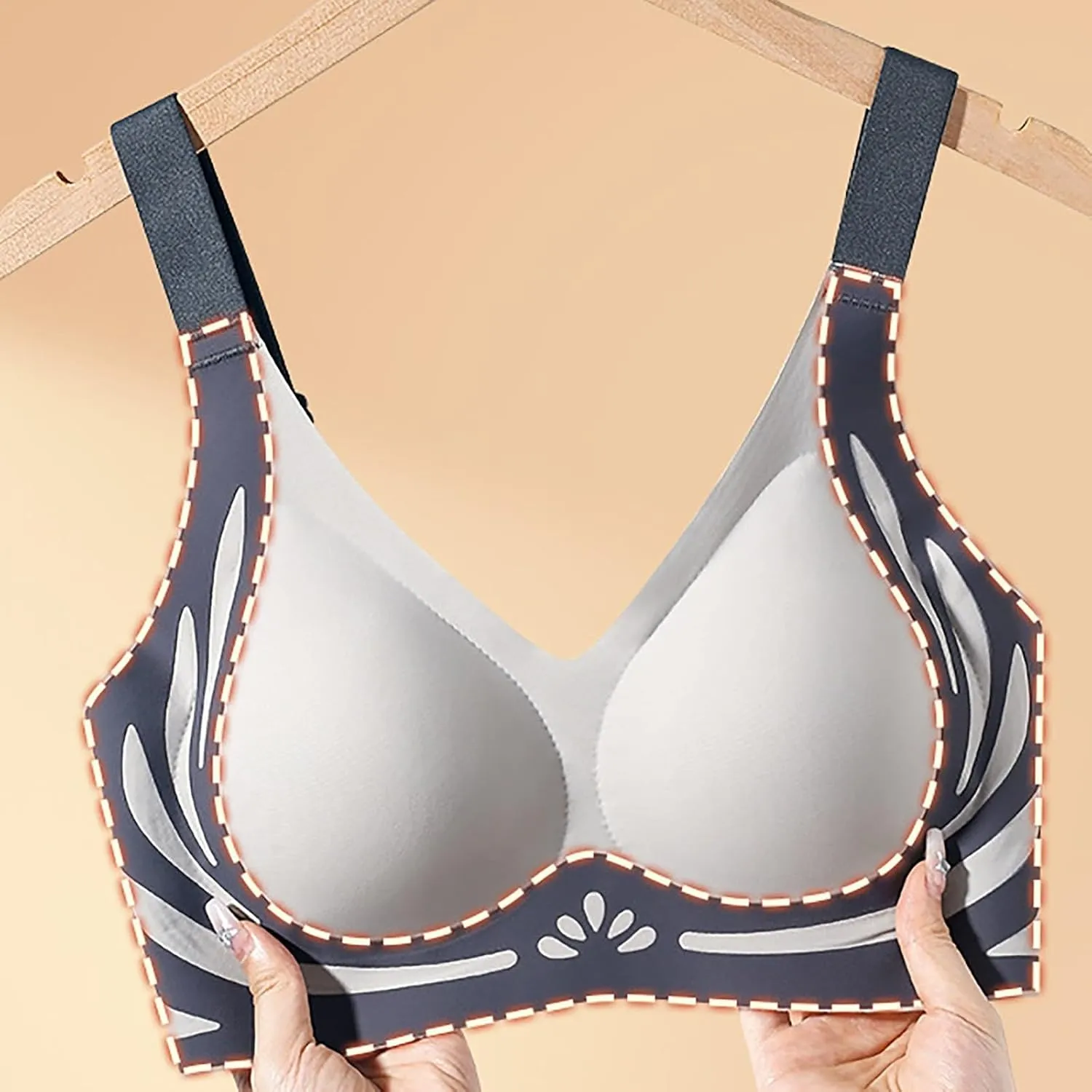 Bra Pack Wireless with Seamless Smooth Comfort Wirefree T Shirt Sports Bras for Women Support