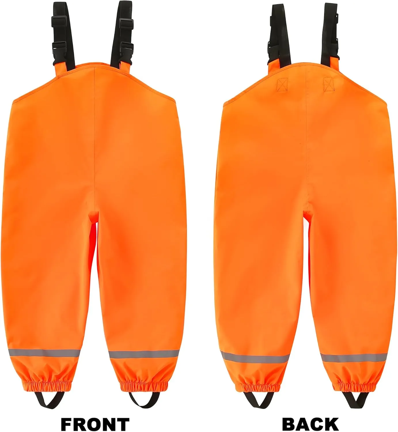 Fewlby Kids Rain Bib Pants, Toddlers Waterproof Suspender Dirty Proof Rain Wear for Boys and Girls