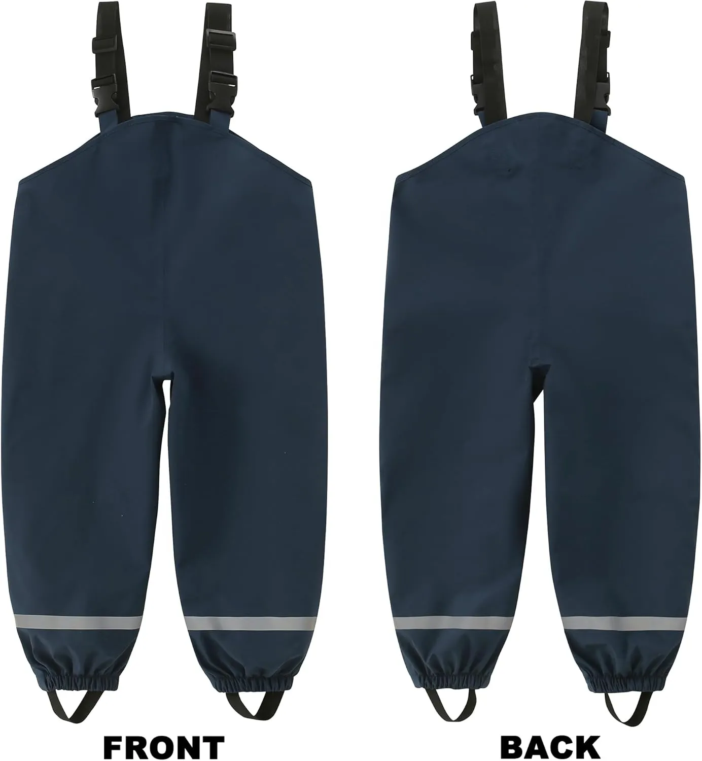Fewlby Kids Rain Bib Pants, Toddlers Waterproof Suspender Dirty Proof Rain Wear for Boys and Girls