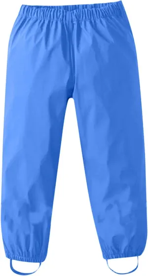 Girls Boys Waterproof Rain Pant Lightweight Rainwear Cotton Lined Elastic Waist for Toddler Kids Mud Pants Rain Gear