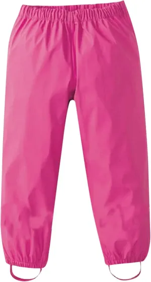 Girls Boys Waterproof Rain Pant Lightweight Rainwear Cotton Lined Elastic Waist for Toddler Kids Mud Pants Rain Gear