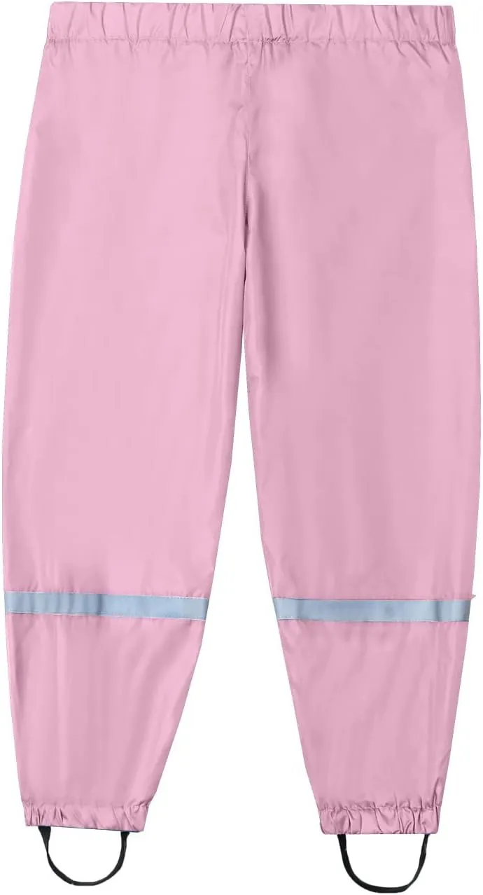 Infant Kids aterproof Rain Trousers Polyester Blend Children Windproof Breathable Bottoms Girls Hiking Clothes