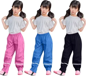 Kids Boys Girls Rain Pant Double Fabric Warm ungarees Windproof Water-Proof Mud Breathable Bottoms