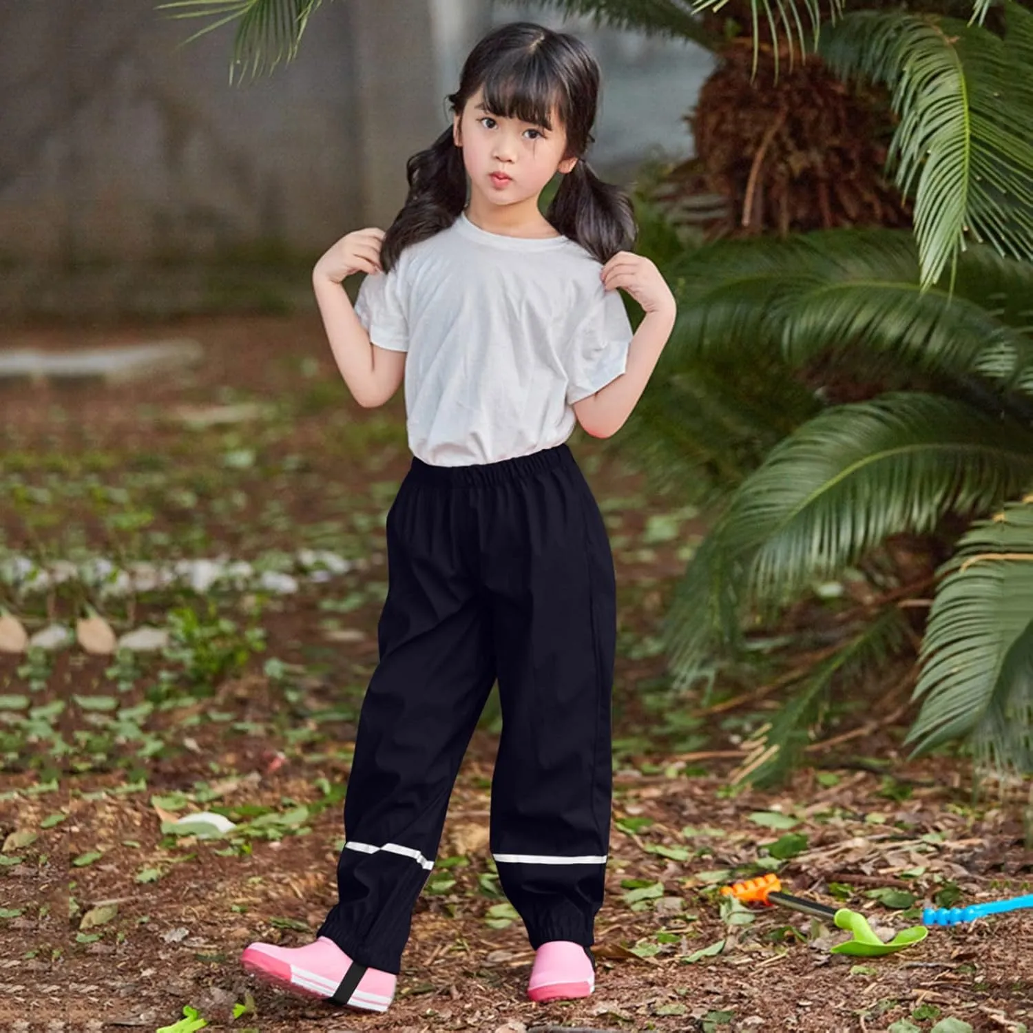 Kids Rain Pants Lightweight Waterproof Pants Outdoors Trousers for Boys Girls Waterproof Rain Pants