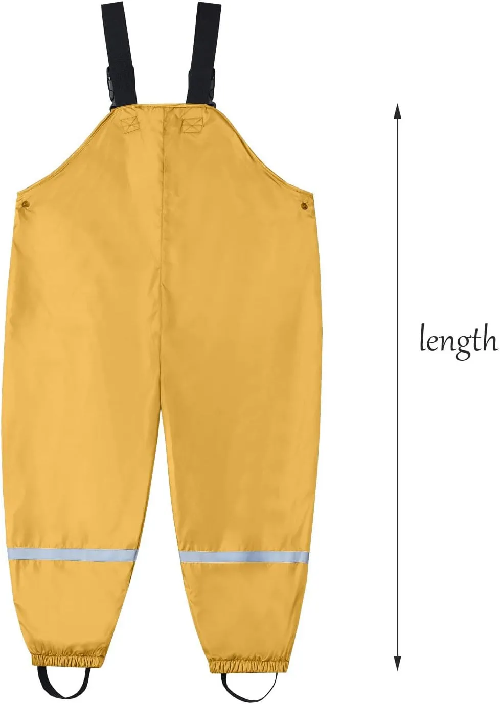 Kids Suspender Rain Pants Water-Proof Solid Color Pant Outdoors Lightweight Trousers for Boys Girls