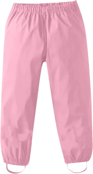 Kids Toddler Waterproof Rain Pants Dirty Proof Suspender Trousers Windproof and Breathable for Boys and Girls