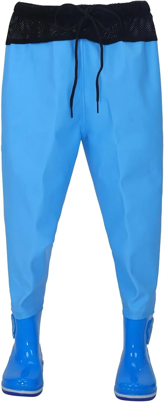 Kids Waders Rain Pants Youth Fishing Waders for Toddler Children Boys Girls Water Proof Hunting Waders with Rain Boots