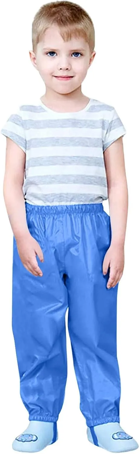 Kids Waterproof Rain Pant Outdoor Lightweight Cozy Rainwear Mud Girls Rain Pants Boys Trousers Girls Romper Jumpsuit