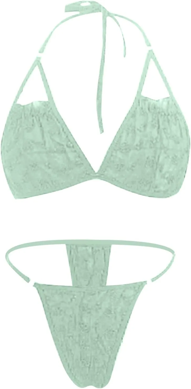 Lingerie Push up for Women Size Plain Sexy Underwear Set Three Point Lace Revealing Dresses