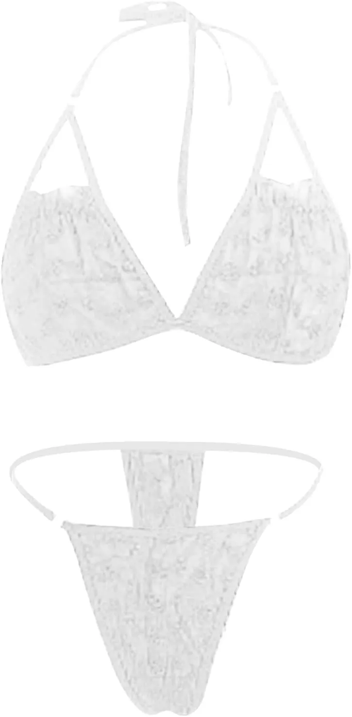 Lingerie Push up for Women Size Plain Sexy Underwear Set Three Point Lace Revealing Dresses