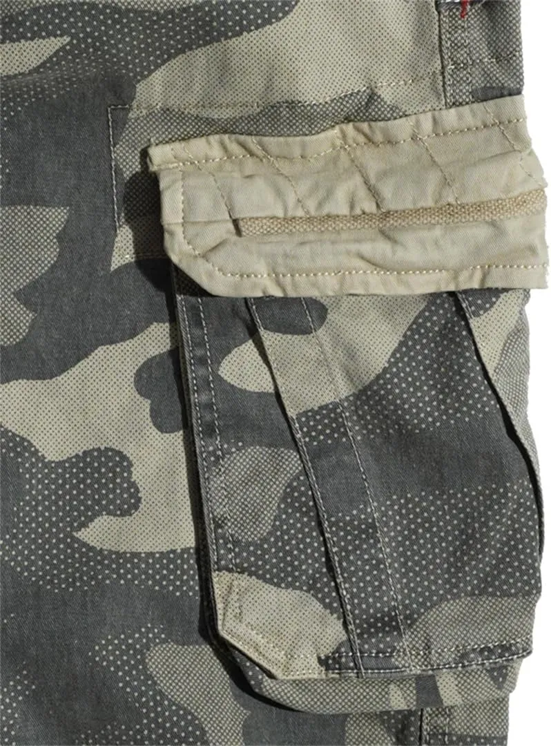 Mens Cargo Pants Multi-Pocket Hiphop Japanese Streetwear Trousers Jogging Camo Pants