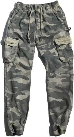 Mens Cargo Pants Multi-Pocket Hiphop Japanese Streetwear Trousers Jogging Camo Pants