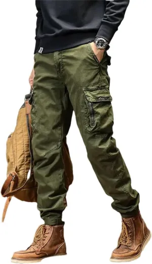 Men's Joggers Cargo Pants Multi-Pocket Trousers Harajuku Sweatpants Streetwear Khaki Pants