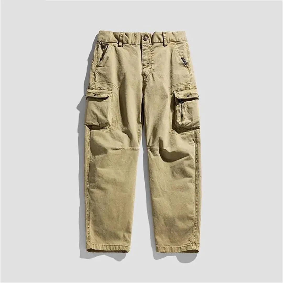 Men's Joggers Cargo Pants Multi-Pocket Trousers Harajuku Sweatpants Streetwear Khaki Pants