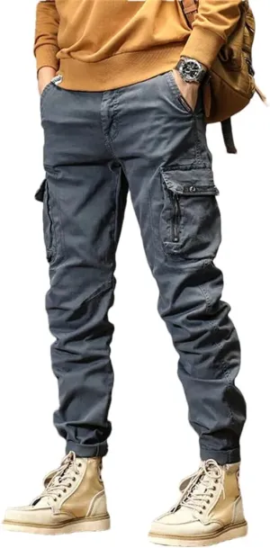 Men's Joggers Cargo Pants Multi-Pocket Trousers Harajuku Sweatpants Streetwear Khaki Pants