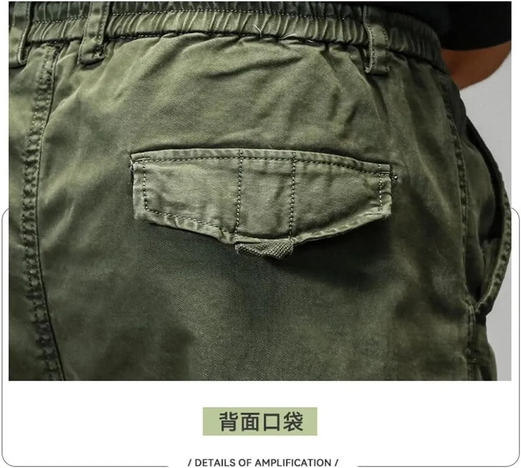 Mens Joggers Cargo Pants Multi-Pocket Trousers Sweatpants Streetwear Military Track Pants
