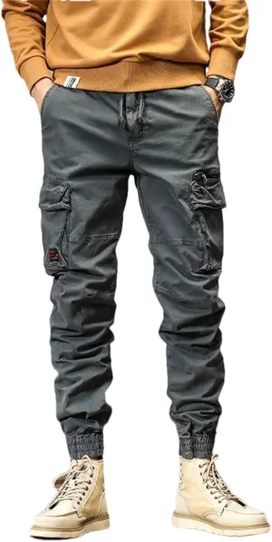 Mens Joggers Cargo Pants Multi-Pocket Trousers Sweatpants Streetwear Military Track Pants