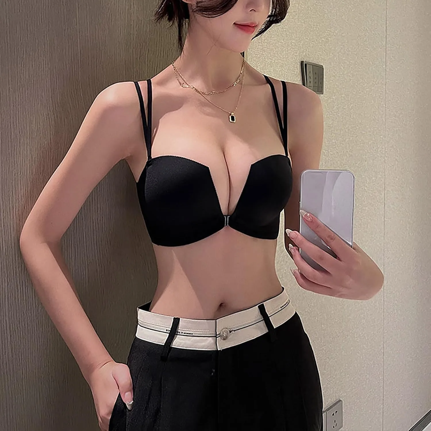 No Wire Bra for Women Enhancing Small Bust Sagging Seamless Beautiful Back Lightweight Thin