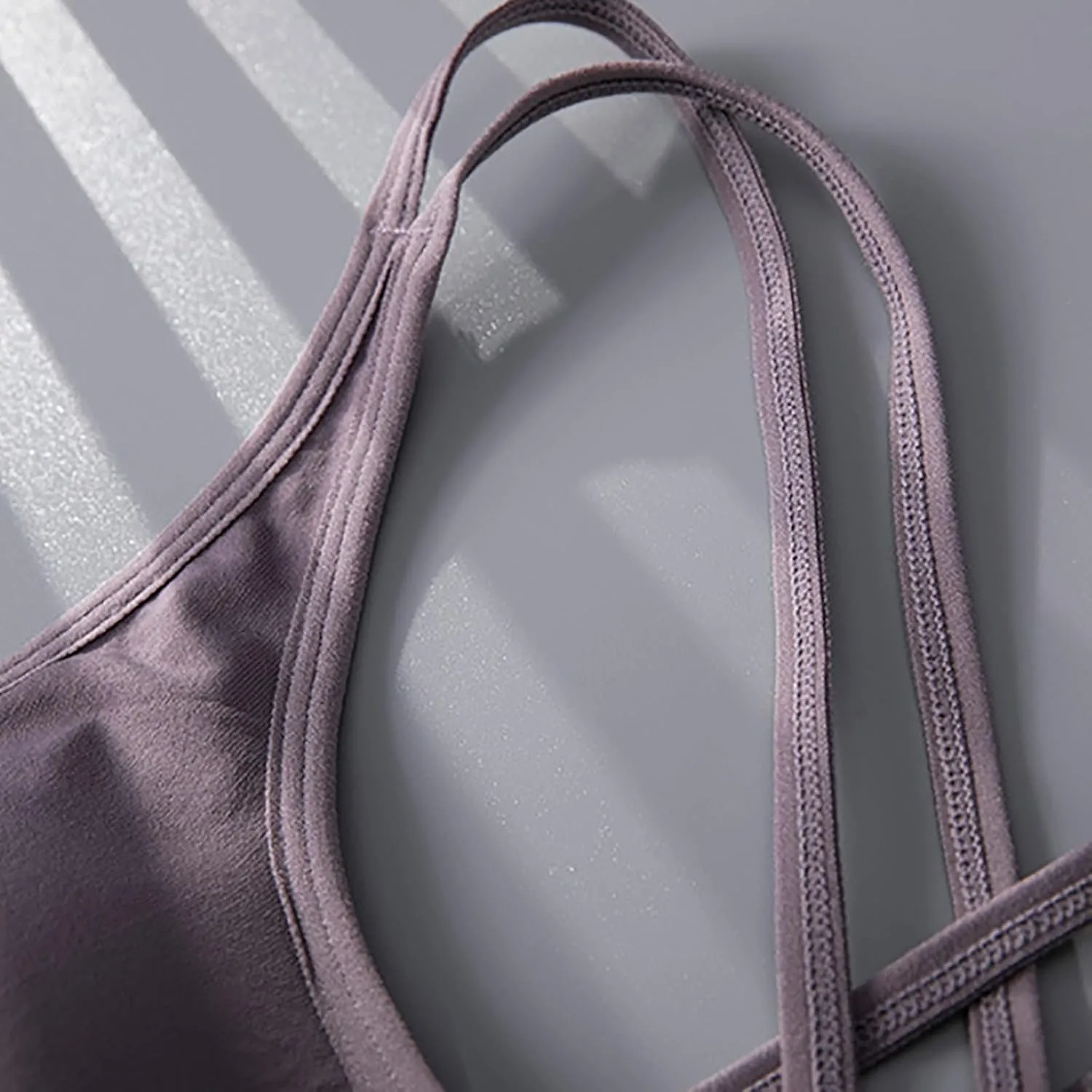 Non Padded Sports Bra with Seamless Smooth Comfort Wirefree Shirt Extra Support