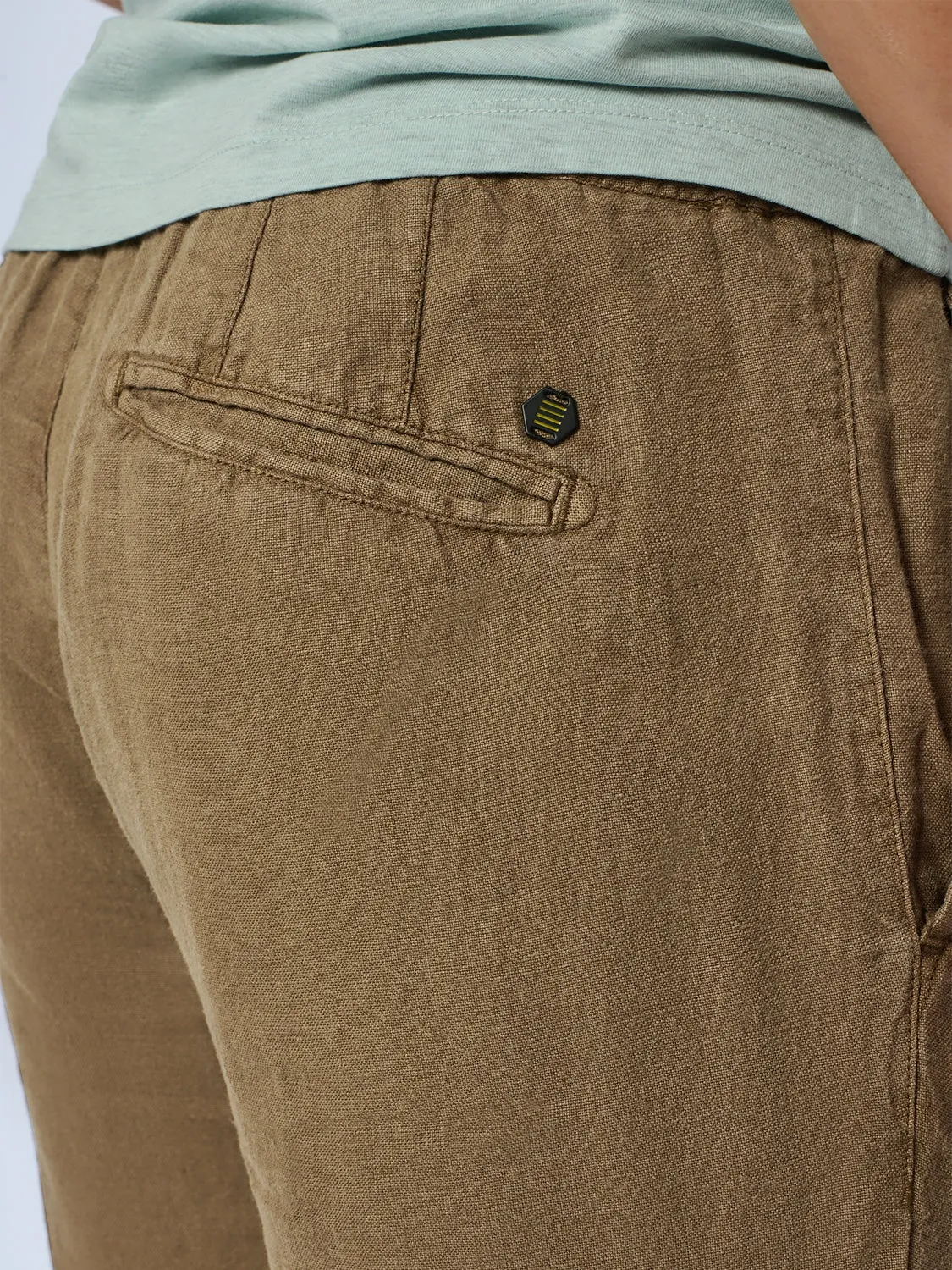 Pants Linen Garment Dyed | Almond