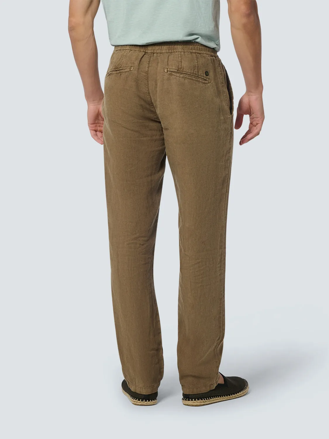 Pants Linen Garment Dyed | Almond