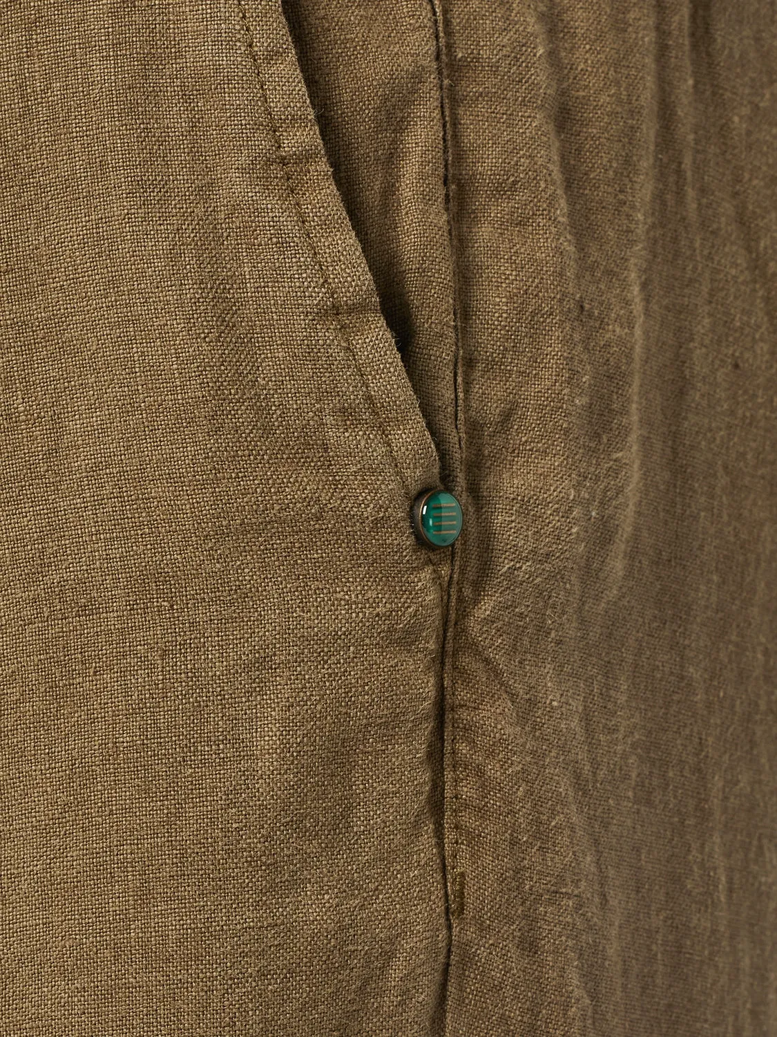 Pants Linen Garment Dyed | Almond