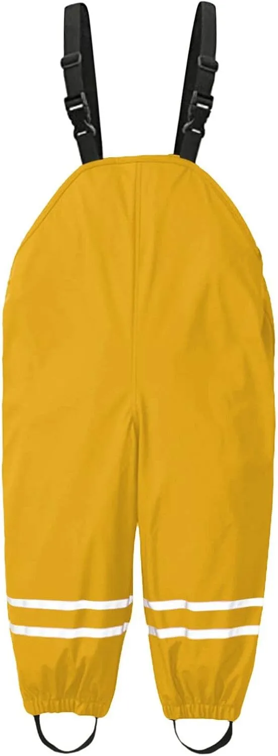 Reflective Rain Pants Kids Suspender Waterproof Lightweight for Kids Toddler Dirty Proof for Girls Boys Rain Bs