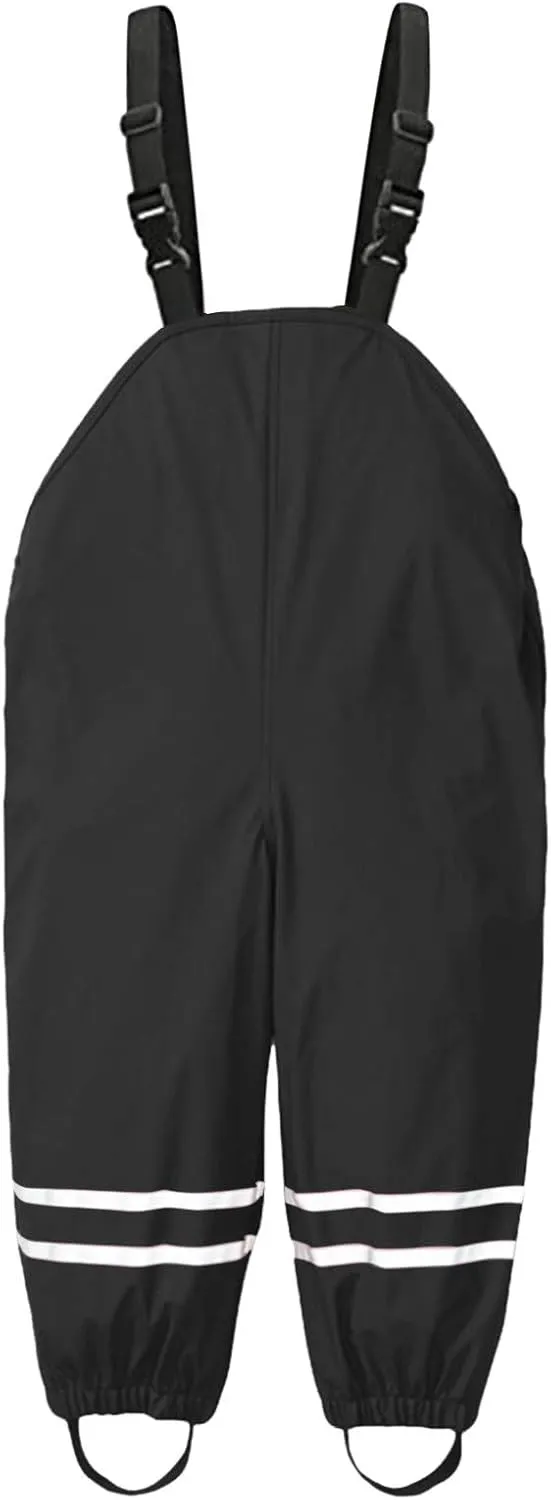 Reflective Rain Pants Kids Suspender Waterproof Lightweight for Kids Toddler Dirty Proof for Girls Boys Rain Bs