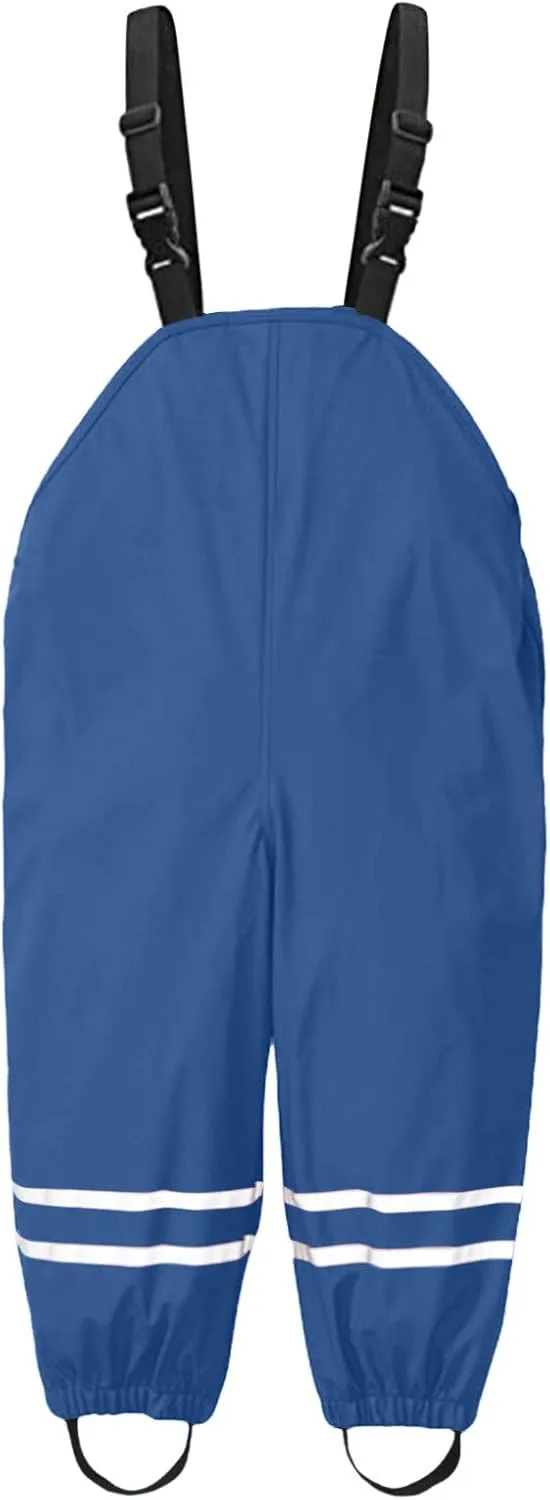 Reflective Rain Pants Kids Suspender Waterproof Lightweight for Kids Toddler Dirty Proof for Girls Boys Rain Bs