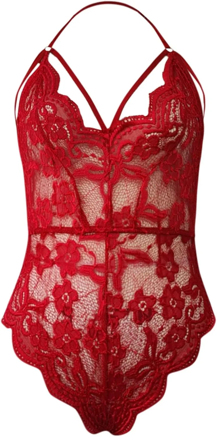 Sexy Nightie And Robe Set Lace Lingerie 1 Pieces Bodysuit Underwear for Women