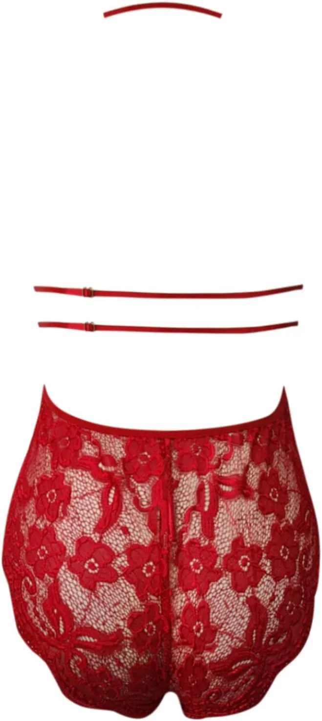 Sexy Nightie And Robe Set Lace Lingerie 1 Pieces Bodysuit Underwear for Women