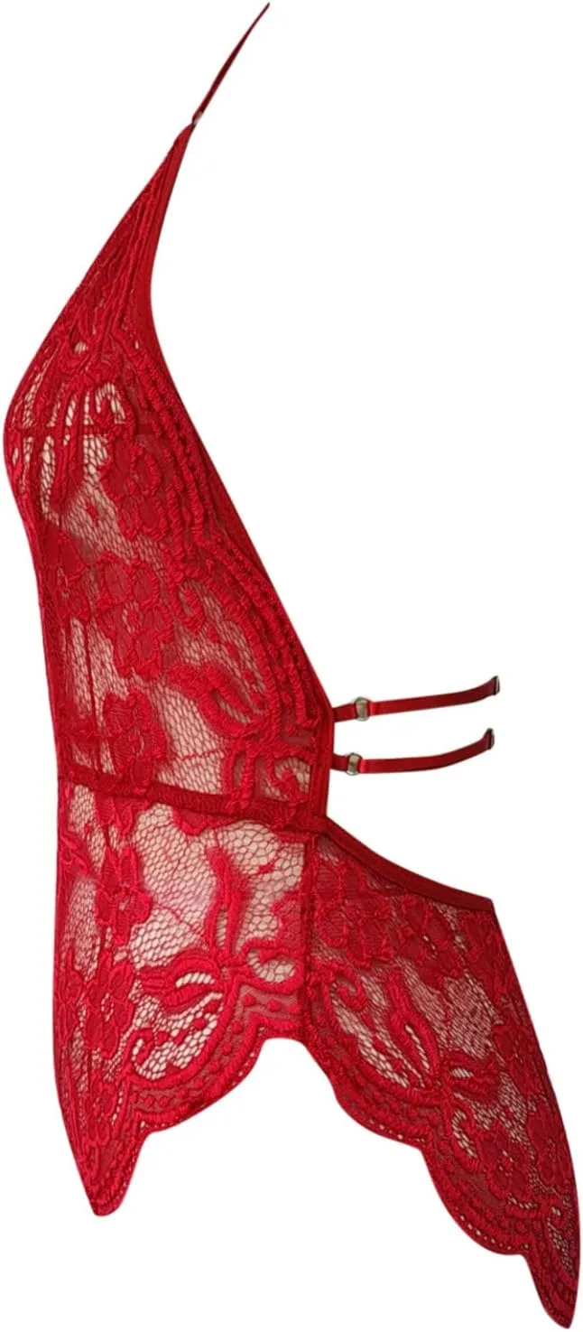 Sexy Nightie And Robe Set Lace Lingerie 1 Pieces Bodysuit Underwear for Women