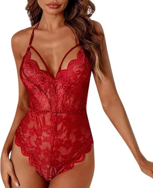 Sexy Nightie And Robe Set Lace Lingerie 1 Pieces Bodysuit Underwear for Women