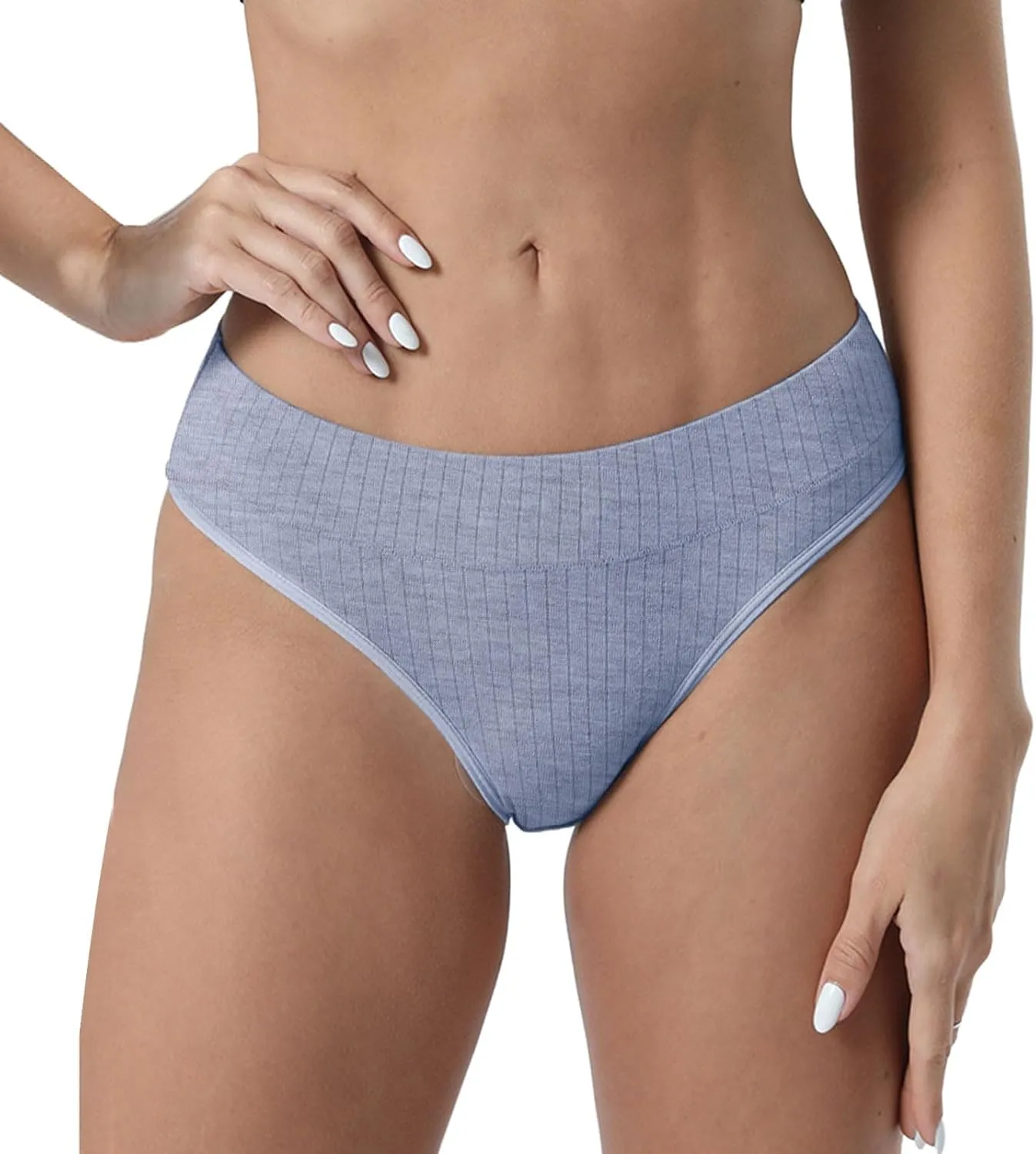 Sheer Bikini Panties Briefs Solid Color Crotch Underwear Silk Long Women