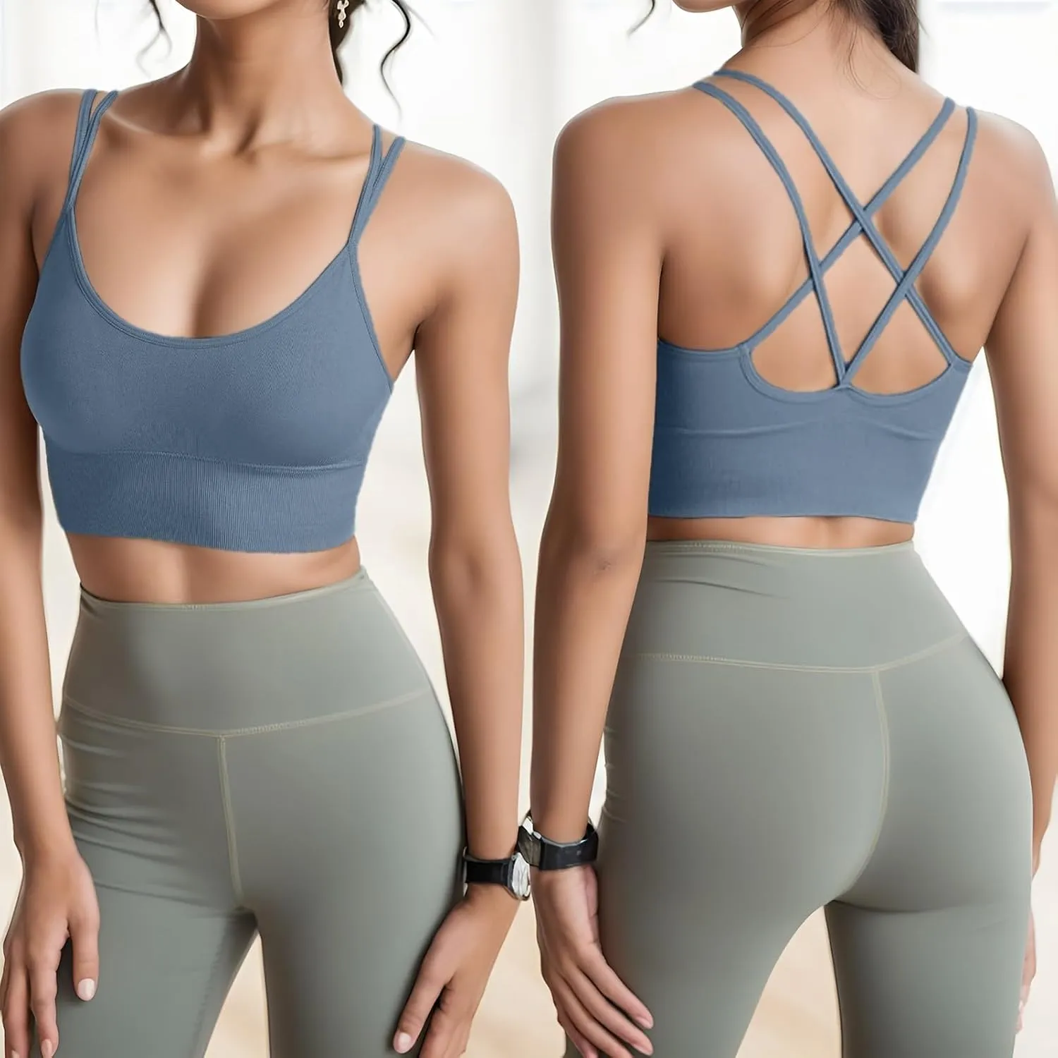 Sports Bra Running Size Thin Quick Dried and Shockproof Yoga Tank Top Back Gathering