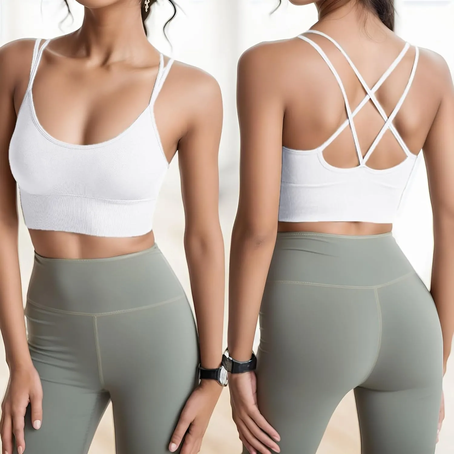 Sports Bra Running Size Thin Quick Dried and Shockproof Yoga Tank Top Back Gathering