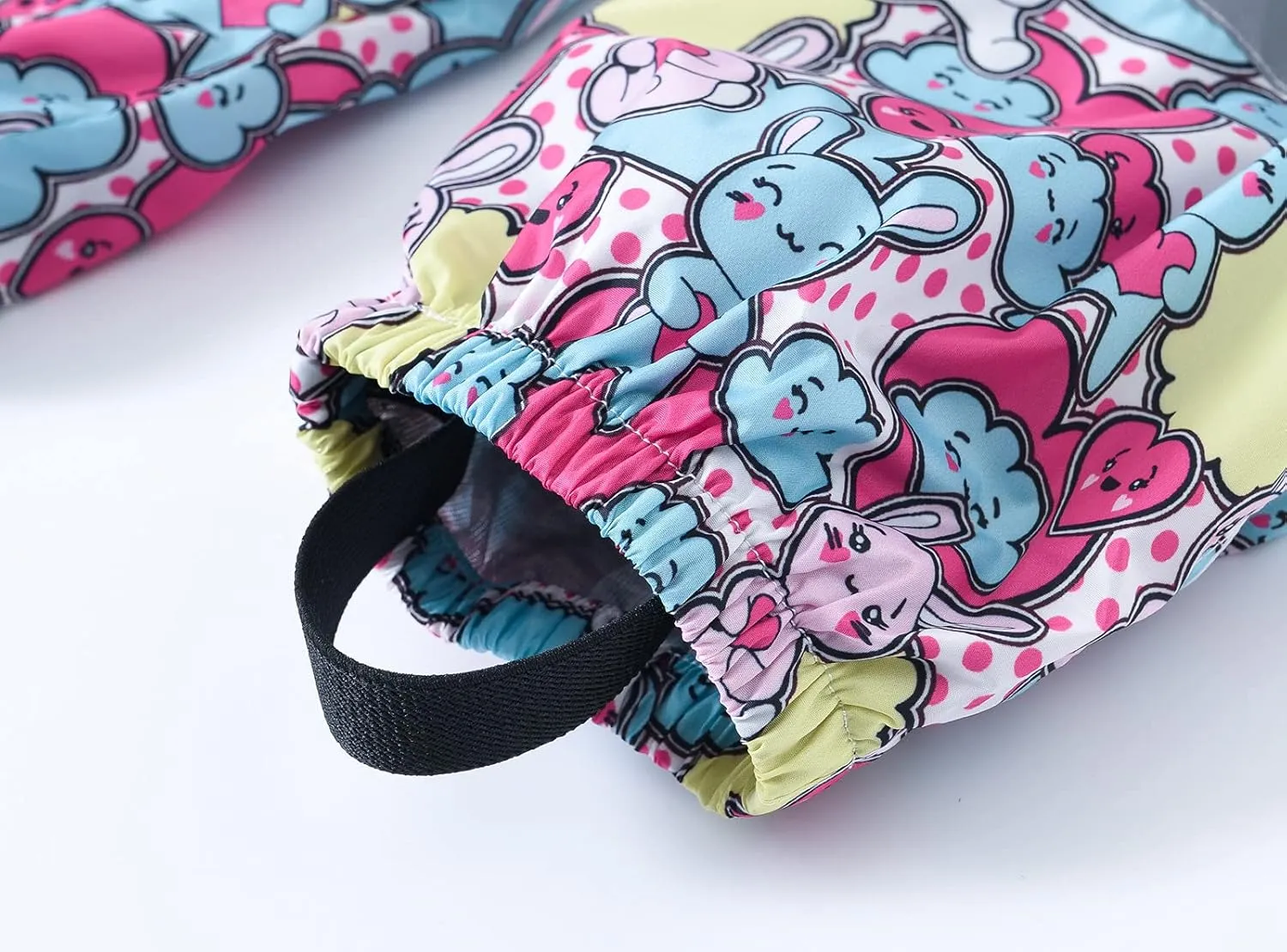 Toddler Girls Cute Aniamls Cartoon Rain Pants Waterproof Kids Boys Dirty Proof Cotton Lined Reflective Hiking Pants