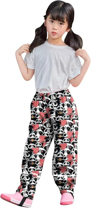 Toddler Girls Cute Aniamls Cartoon Rain Pants Waterproof Kids Boys Dirty Proof Cotton Lined Reflective Hiking Pants