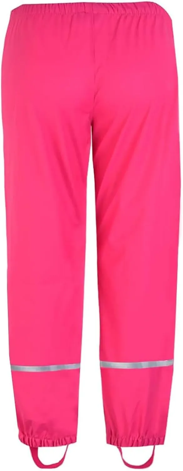 Toddler Rain Pants Kids' Waterproof Rain Pants Lightweight Reflective Rain Wear for Boys Girls 2-7 Years