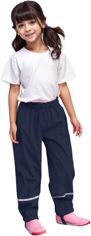 Toddler Rain Pants Kids' Waterproof Rain Pants Lightweight Reflective Rain Wear for Boys Girls 2-7 Years